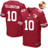 Men’s San Francisco 49ers #10 Bruce Ellington Scarlet Red 70th Anniversary Patch Stitched NFL Nike Elite Jersey
