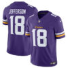 Men’s Minnesota Vikings #18 Justin Jefferson Purple 2023 F.U.S.E. Vapor Untouchable Stitched Jersey