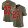 Nike Kansas City Chiefs #27 Kareem Hunt Olive Men’s Stitched NFL Limited 2017 Salute to Service Jersey