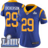 #29 Limited Eric Dickerson Royal Blue Nike NFL Alternate Women’s Jersey Los Angeles Rams Vapor Untouchable Super Bowl LIII Bound