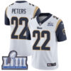#22 Limited Marcus Peters White Nike NFL Road Men’s Jersey Los Angeles Rams Vapor Untouchable Super Bowl LIII Bound