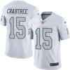 Nike Raiders #15 Michael Crabtree White Men’s Stitched NFL Limited Rush Jersey