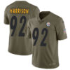 Nike Pittsburgh Steelers #92 James Harrison Olive Men’s Stitched NFL Limited 2017 Salute to Service Jersey