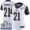 #21 Limited Nolan Cromwell White Nike NFL Road Women’s Jersey Los Angeles Rams Vapor Untouchable Super Bowl LIII Bound