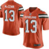 Men’s Cleveland Browns Brown #13 Josh McCown Orange Alternate 2015 NFL Nike Elite Jersey