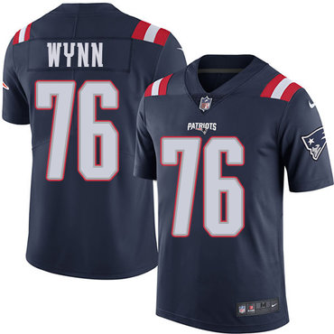 Nike New England Patriots #76 Isaiah Wynn Navy Blue Men’s Stitched NFL Limited Rush Jersey
