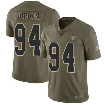Nike New Orleans Saints #94 Cameron Jordan Olive Men’s Stitched NFL Limited 2017 Salute To Service Jersey