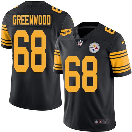 Nike Steelers #68 L.C. Greenwood Black Men’s Stitched NFL Limited Rush Jersey