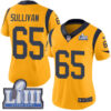 #65 Limited John Sullivan Gold Nike NFL Women’s Jersey Los Angeles Rams Rush Vapor Untouchable Super Bowl LIII Bound