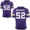 Size 60 4XL Chad Greenway Minnesota Vikings #52 Purple Stitched Nike Elite Jersey