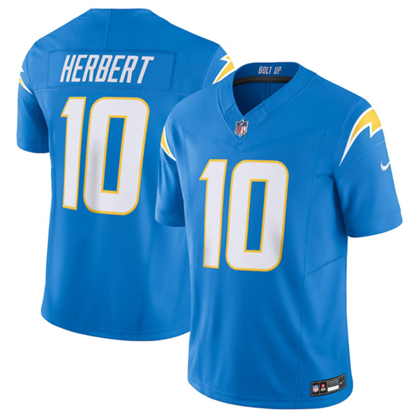 Men’s Los Angeles Chargers #10 Justin Herbert Blue 2023 F.U.S.E. Vapor Untouchable Limited Stitched Jersey