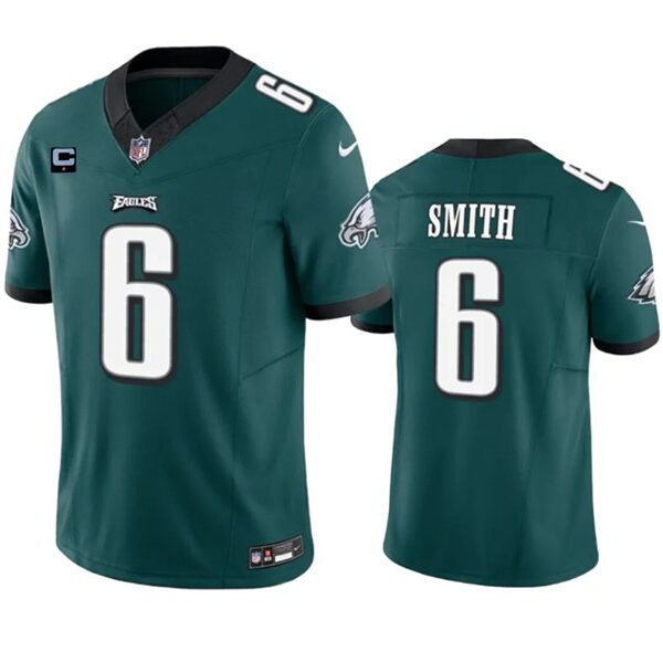Men’s Philadelphia Eagles #6 DeVonta Smith Green 2023 F.U.S.E. With 1-Star C Patch Vapor Untouchable Limited Football Stitched Jersey