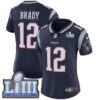 Women’s New England Patriots #12 Tom Brady Navy Blue Nike NFL Home Vapor Untouchable Super Bowl LIII Bound Limited Jersey