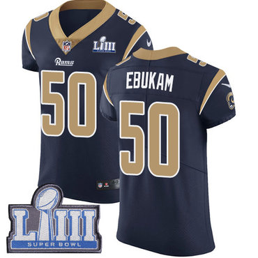 #50 Elite Samson Ebukam Navy Blue Nike NFL Home Men’s Jersey Los Angeles Rams Vapor Untouchable Super Bowl LIII Bound