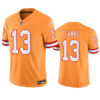 Men’s Tampa Bay Buccaneers #13 Mike Evans Orange Throwback Limited Stitched Jersey