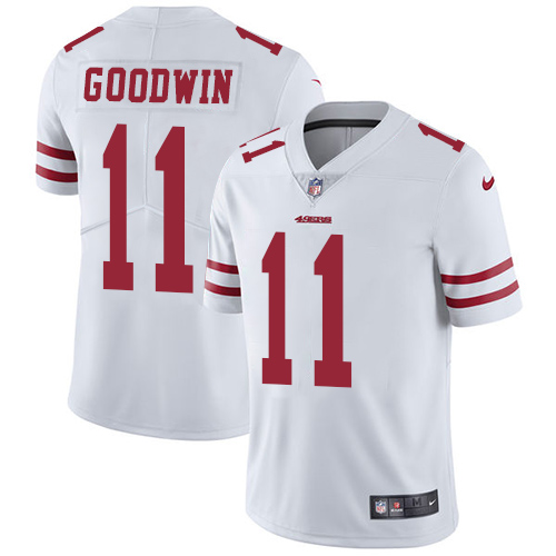 Nike 49ers #11 Marquise Goodwin White Men’s Stitched NFL Vapor Untouchable Limited Jersey