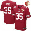 Men’s San Francisco 49ers #35 Eric Reid Scarlet Red 70th Anniversary Patch Stitched NFL Nike Elite Jersey