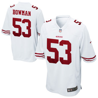 Men’s Nike San Francisco 49ers #53 NaVorro Bowman Game White Jersey