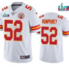 Men’s Kansas City Chiefs #52 Creed Humphrey White Super Bowl LVII Patch Vapor Untouchable Limited Stitched Jersey