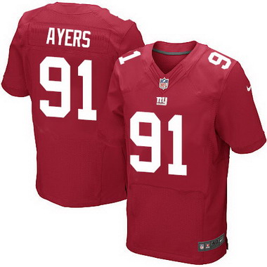 Men’s New York Giants #91 Robert Ayers Red Alternate NFL Nike Elite Jersey