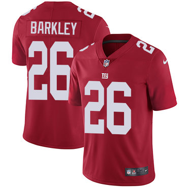 Nike New York Giants #26 Saquon Barkley Red Alternate Men’s Stitched NFL Vapor Untouchable Limited Jersey