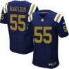 Men’s New York Jets #55 Lorenzo Mauldin Navy Blue Alternate NFL Nike Elite Jersey