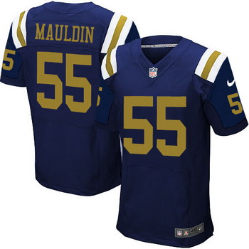 Men’s New York Jets #55 Lorenzo Mauldin Navy Blue Alternate NFL Nike Elite Jersey