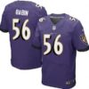 Men’s Baltimore Ravens #56 Jason Babin Purple Team Color NFL Nike Elite Jersey