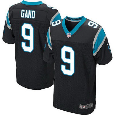 Men’s Carolina Panthers #9 Graham Gano Black Team Color NFL Nike Elite Jersey
