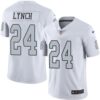 Nike Raiders #24 Marshawn Lynch White Men’s Stitched NFL Limited Rush Jersey