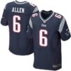Men’s New England Patriots #6 Ryan Allen Navy Blue Team Color NFL Nike Elite Jersey
