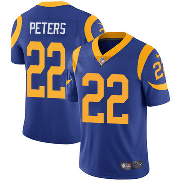 Nike Los Angeles Rams #22 Marcus Peters Royal Blue Alternate Men’s Stitched NFL Vapor Untouchable Limited Jersey