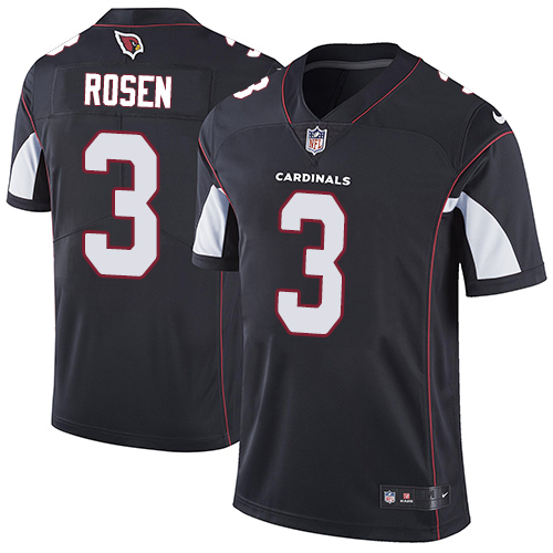 Nike Arizona Cardinals #3 Josh Rosen Black Alternate Men’s Stitched NFL Vapor Untouchable Limited Jersey