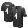 Men’s Baltimore Ravens #4 Sam Koch White Road NFL Nike Elite Jersey
