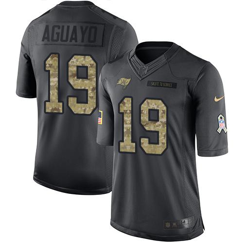 Nike Tampa Bay Buccaneers #19 Roberto Aguayo Black Men’s Stitched NFL Limited 2016 Salute to Service Jersey