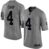 Nike Raiders #4 Derek Carr Gray Men’s Stitched NFL Limited Gridiron Gray Jersey