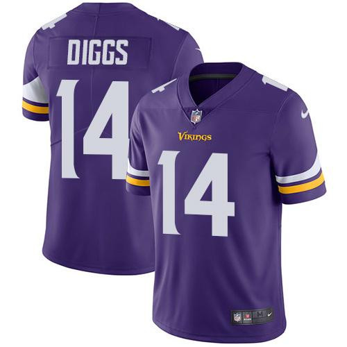 Nike Minnesota Vikings #14 Stefon Diggs Purple Team Color Men’s Stitched NFL Vapor Untouchable Limited Jersey