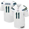 Men’s San Diego Chargers #11 Stevie Johnson White Road NFL Nike Elite Jersey