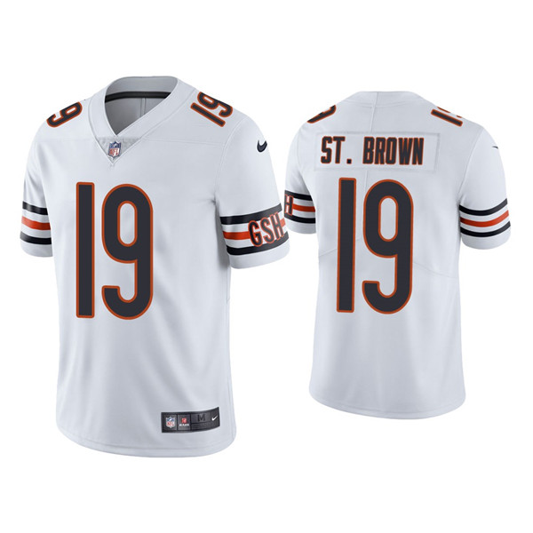 Men’s Chicago Bears #19 Equanimeous St. Brown White Vapor untouchable Limited Stitched Jersey