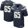 Men’s San Diego Chargers #65 Chris Watt Navy Blue Team Color NFL Nike Elite Jersey