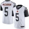 Nike Bengals #5 AJ McCarron White Men’s Stitched NFL Limited Rush Jersey