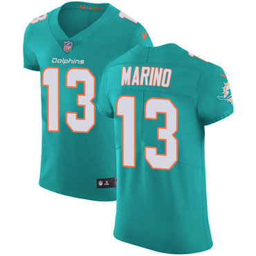 Nike Miami Dolphins #13 Dan Marino Aqua Green Team Color Men’s Stitched NFL Vapor Untouchable Elite Jersey