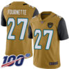 Jaguars #27 Leonard Fournette Gold Men’s Stitched Football Limited Rush 100th Season Jersey