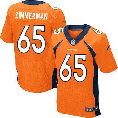 Men’s Denver Broncos #65 Gary Zimmerman Orange Retired Player NFL Nike Elite Jersey