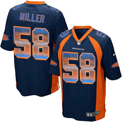 Nike Broncos #58 Von Miller Navy Blue Alternate Men’s Stitched NFL Limited Strobe Jersey