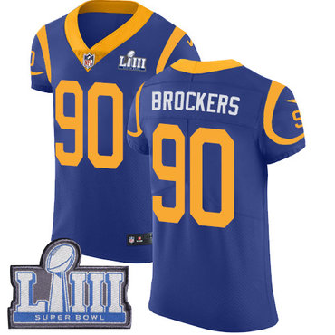 #90 Elite Michael Brockers Royal Blue Nike NFL Alternate Men’s Jersey Los Angeles Rams Vapor Untouchable Super Bowl LIII Bound