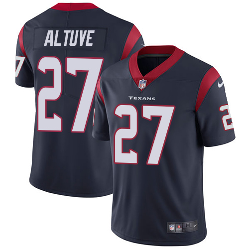 Nike Houston Texans #27 Jose Altuve Navy Blue Team Color Men’s Stitched NFL Vapor Untouchable Limited Jersey