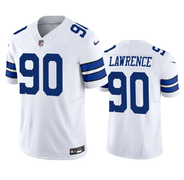 Men’s Dallas Cowboys #90 Demarcus Lawrence White 2023 F.U.S.E. Vapor Limited Stitched Football Jersey