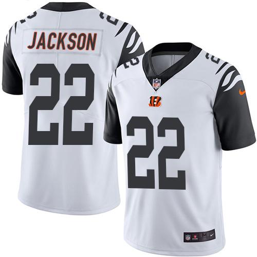 Nike Bengals #22 William Jackson White Men’s Stitched NFL Limited Rush Jersey
