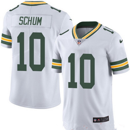 Men’s Green Bay Packers #10 Jacob Schum White 2016 Color Rush Stitched NFL Nike Limited Jersey